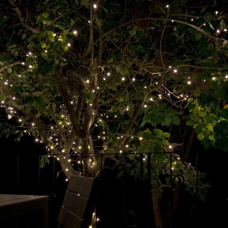 Solcellelyskæde, 100LED, Varm hvid