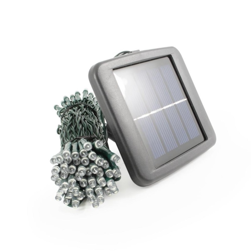 Solcellelyskæde, 100LED, Varm hvid