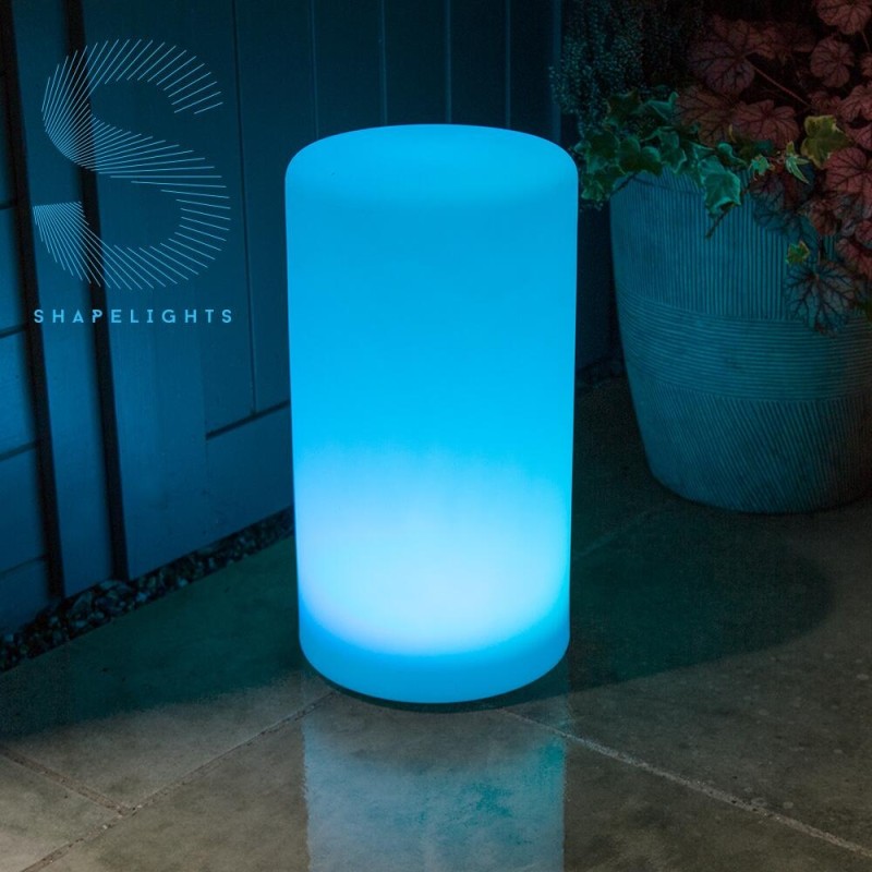 Cylinderlampe på solceller/USB (farve kan indstilles)
