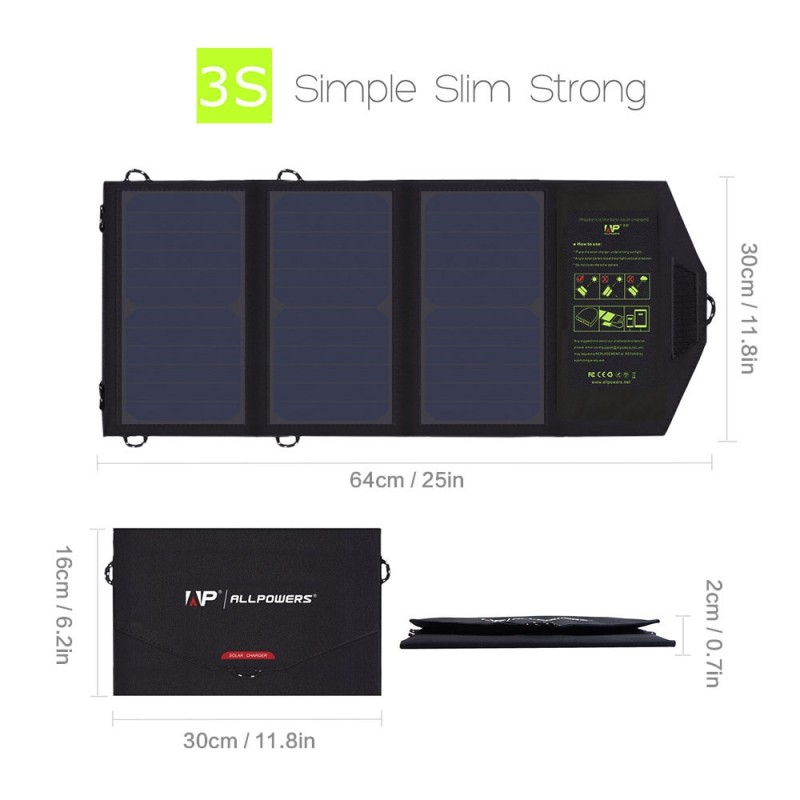 21W solcelleoplader