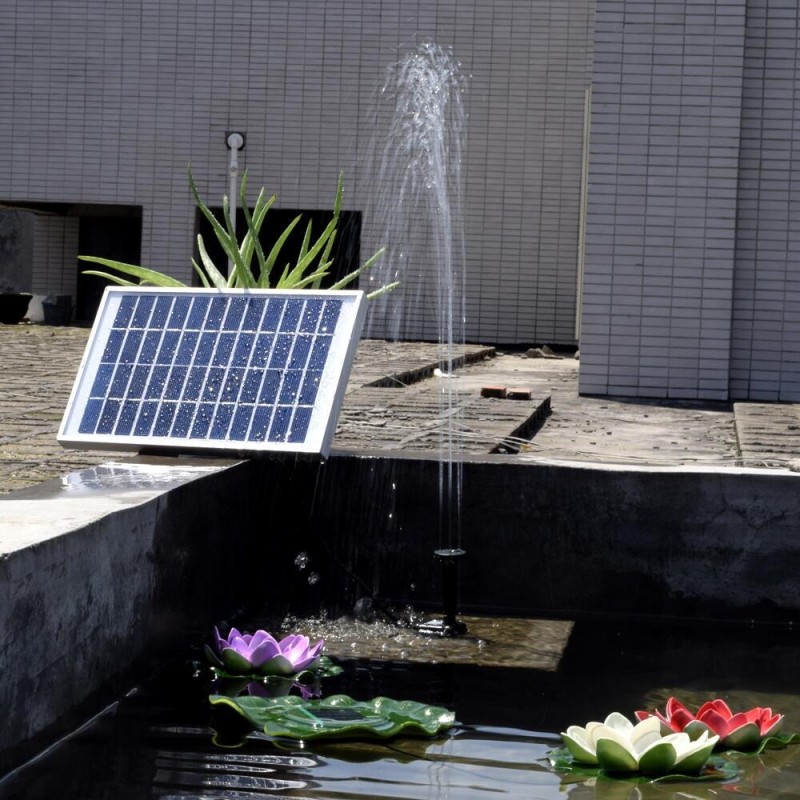 5W solcelle springvand med batterifunktion