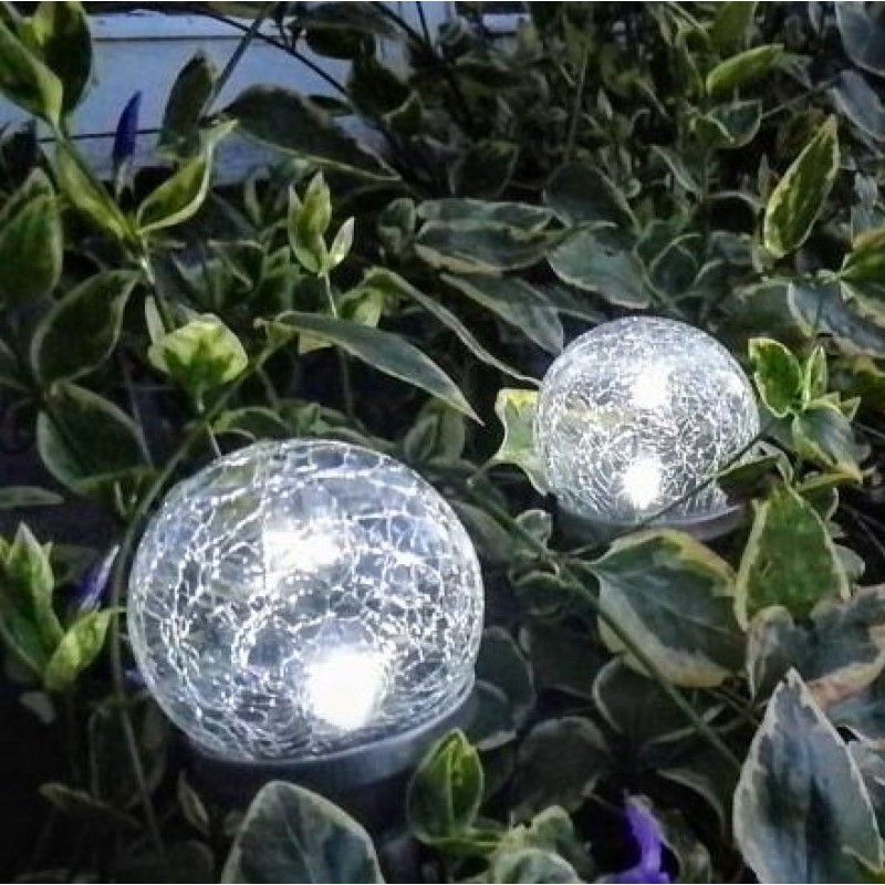 Solcelle kuglelys på spyd (H35 cm)