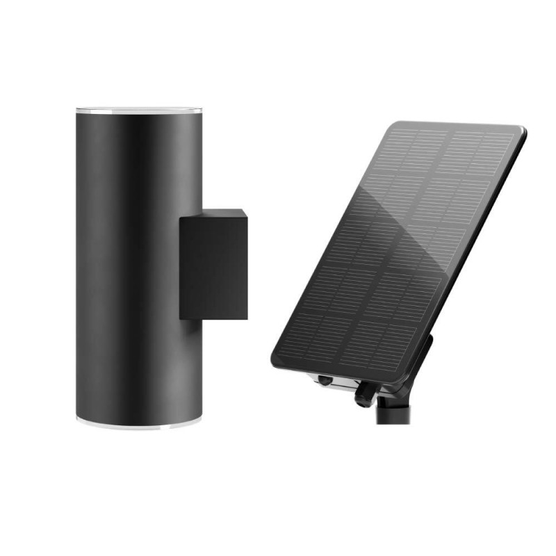 chester sort solcellelampe
