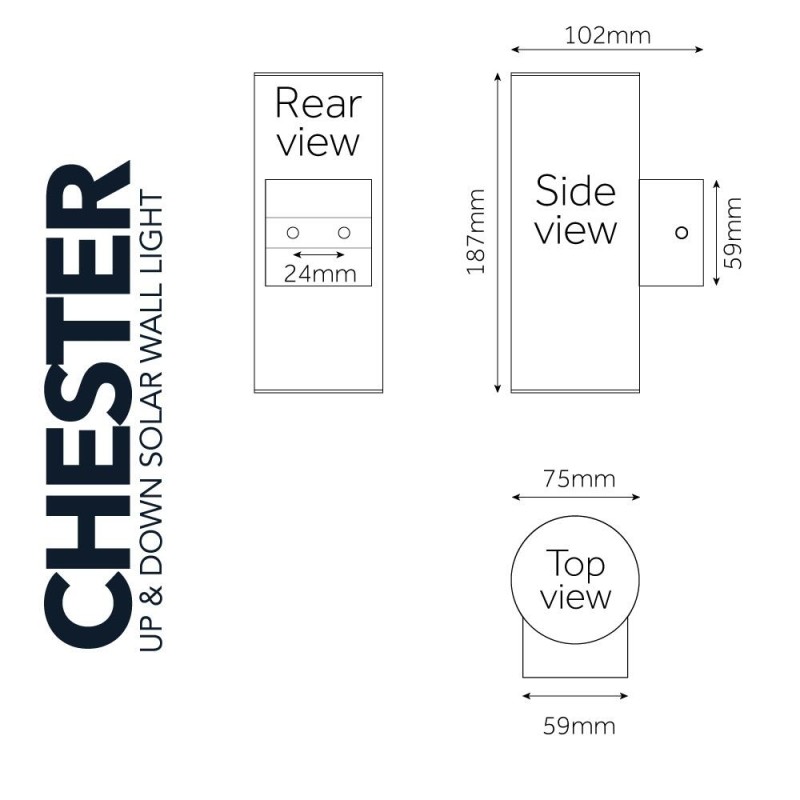 chester solcellelampe