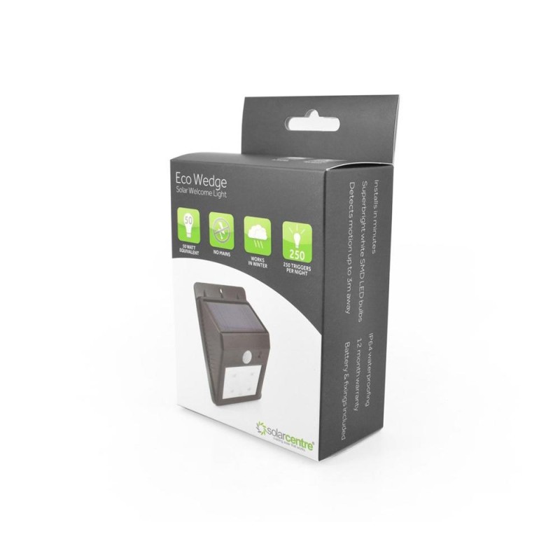 Eco Wedge solcelle væglampe med censor