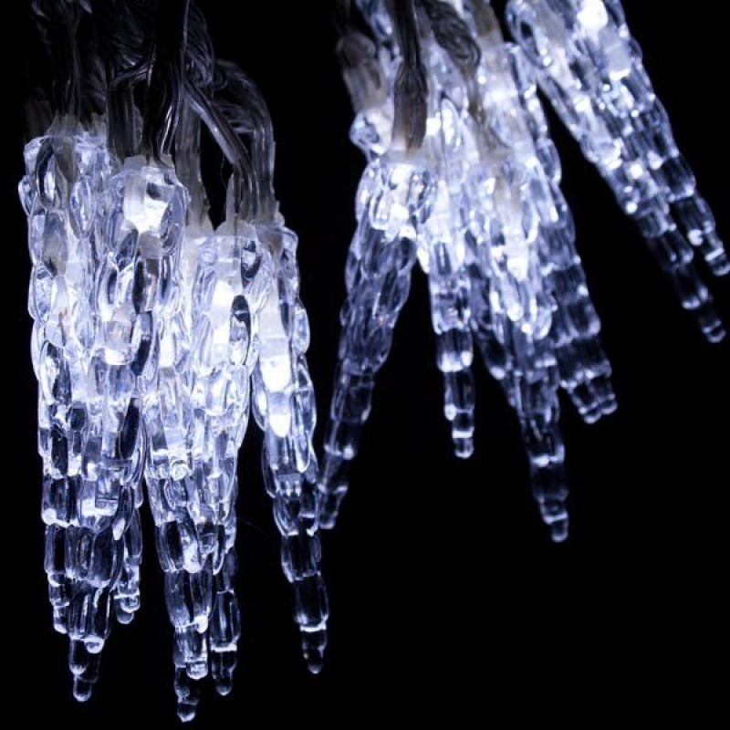 Aurora PRO solcelle lyskæde med istapper (100 LED, hvid)
