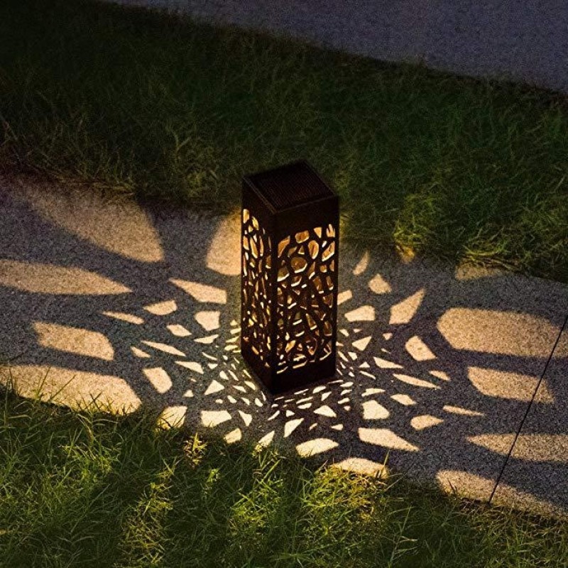Solcelle bordlampe med flot mønstret lys (sæt af 6)