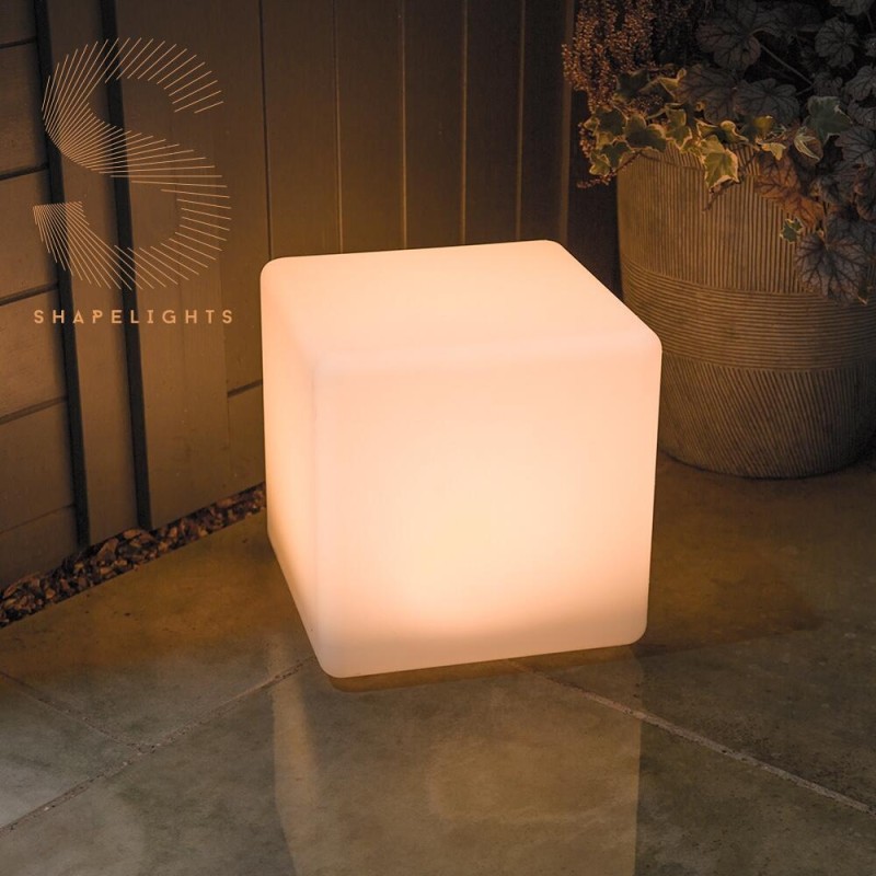 Terninglampe på solceller/USB (farve kan indstilles)