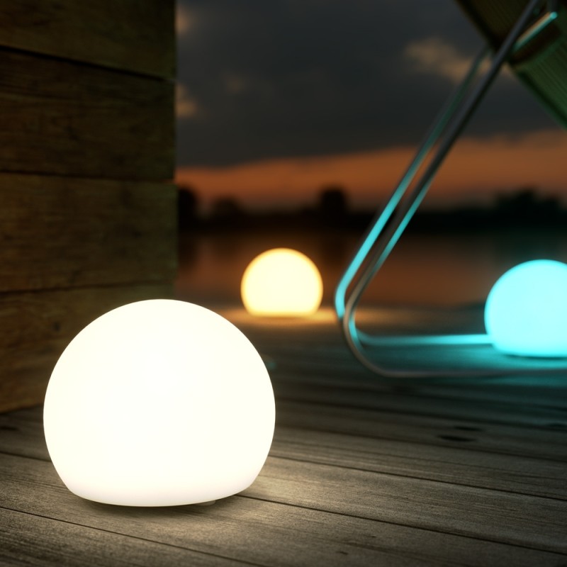 Solcellelampe med farver