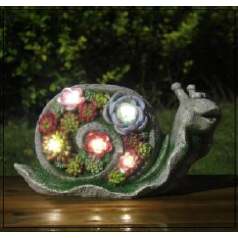 Solcelle havefigur med lys "Snegl"
