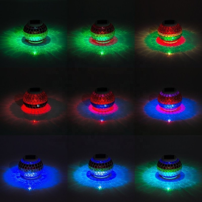 Akasia solcelle bordlampe 'Rainbow'