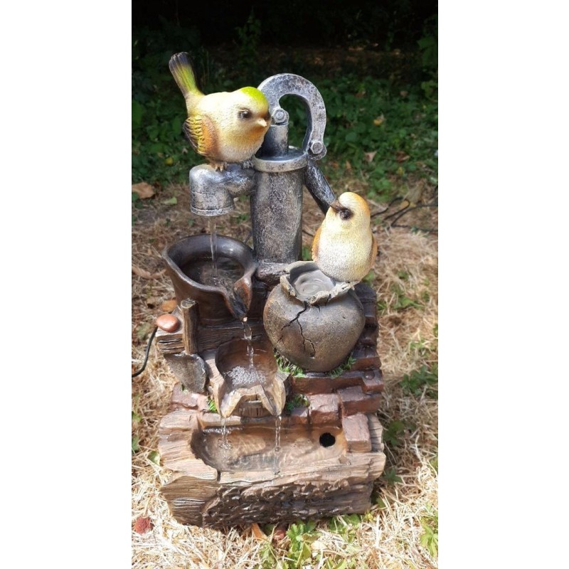 solcelle springvand fugle