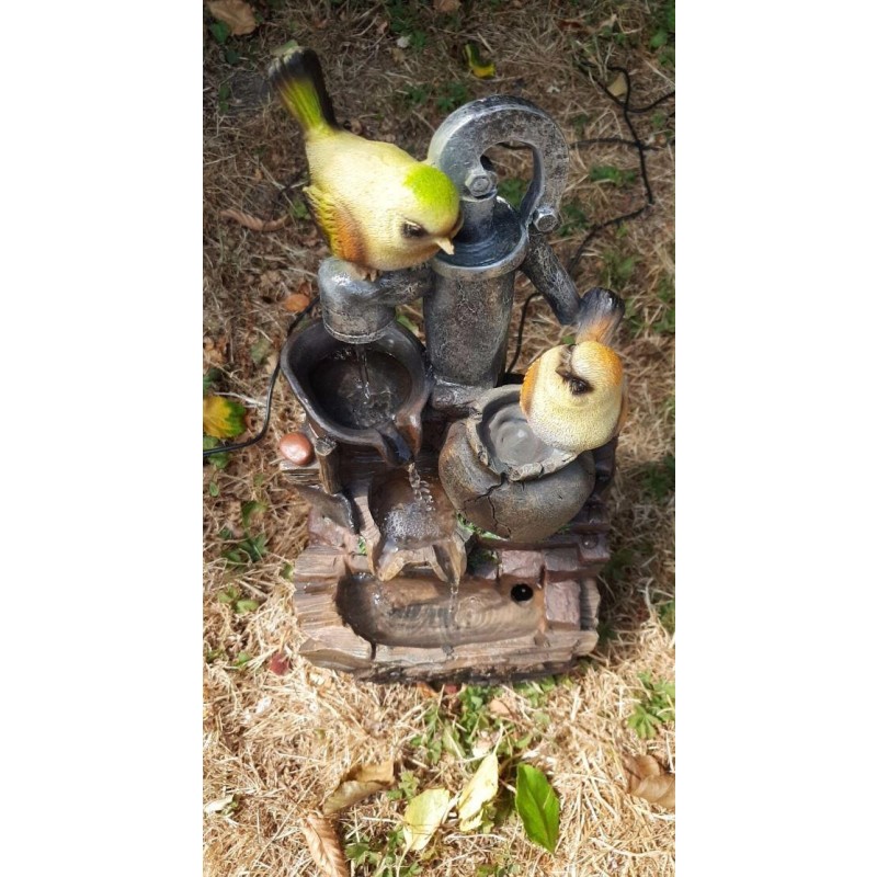 solcelle springvand fugle