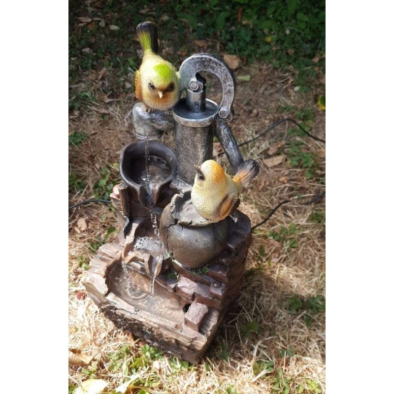 solcelle springvand fugle