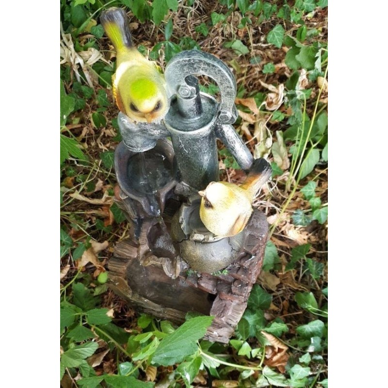solcelle springvand fugle