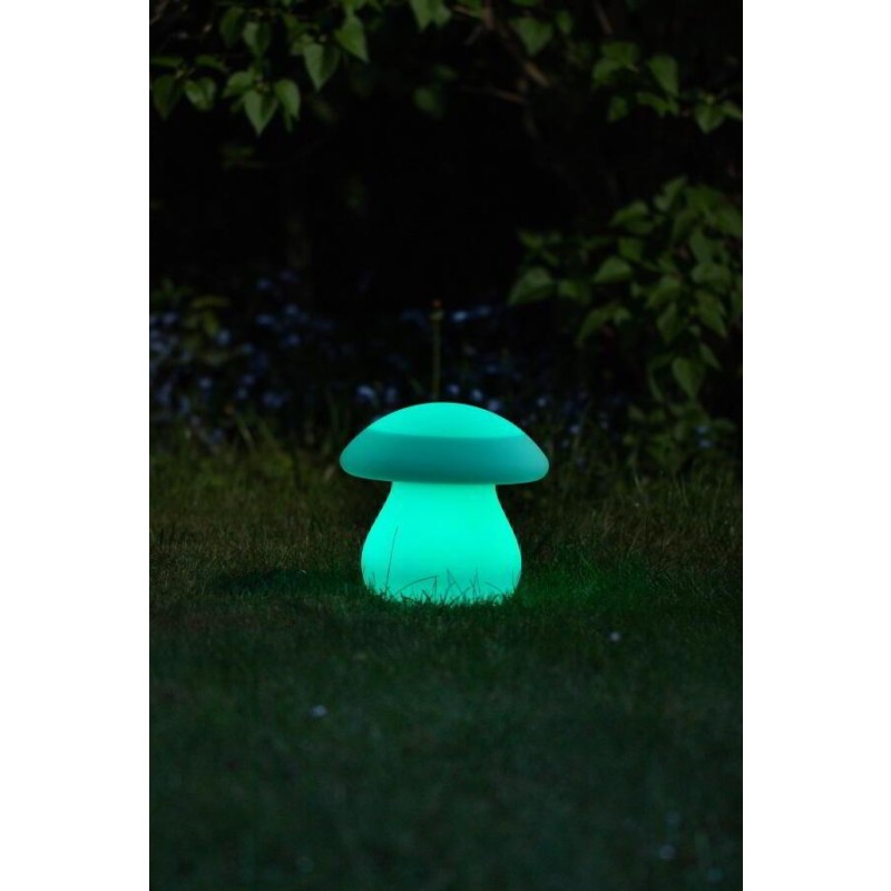 formlampe solcelle svamp