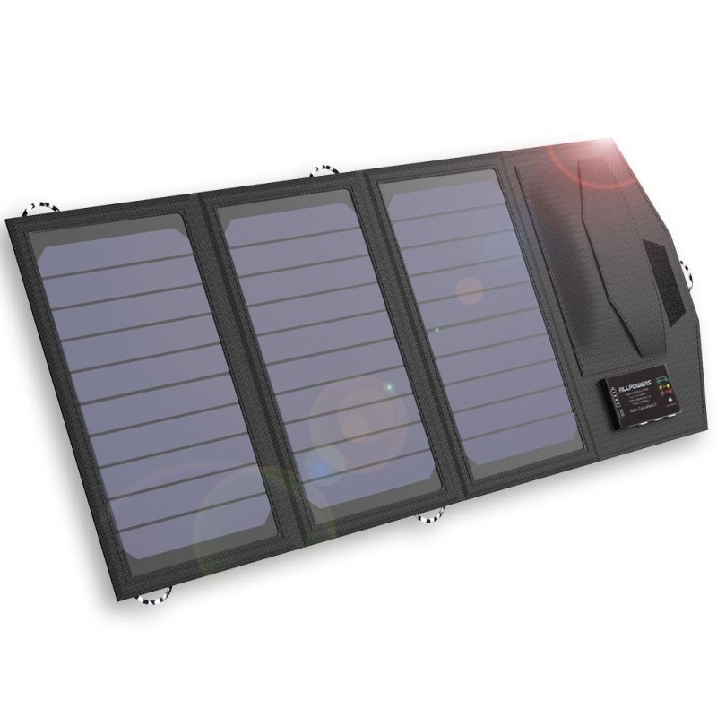 15W Solcelleoplader med indbygget powerbank fra ALLPOWERS