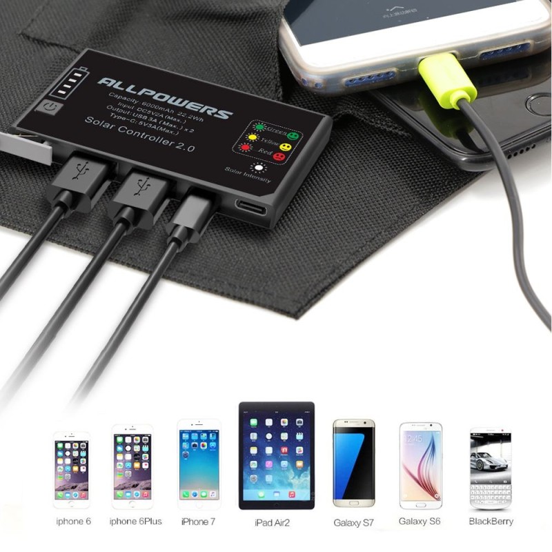 15W 6000mah solcelleoplader