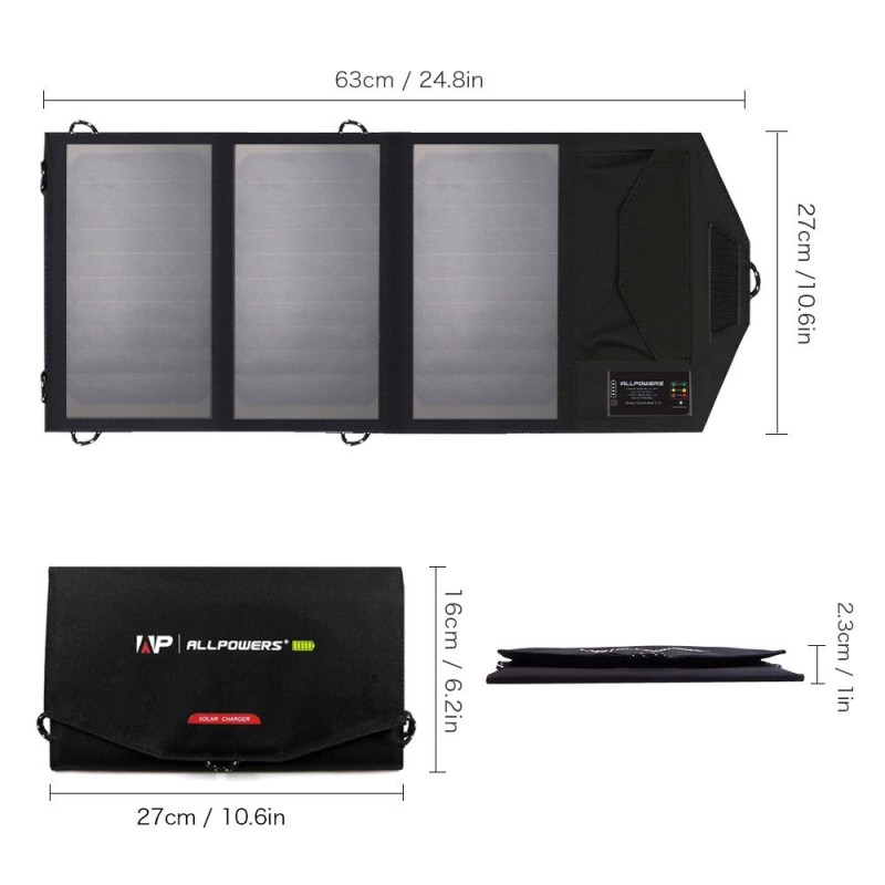 15W 6000mah solcelleoplader