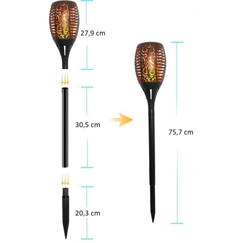 SunFlame Premium Solcellefakkel