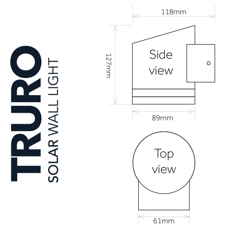 truro solcelle sensorlampe