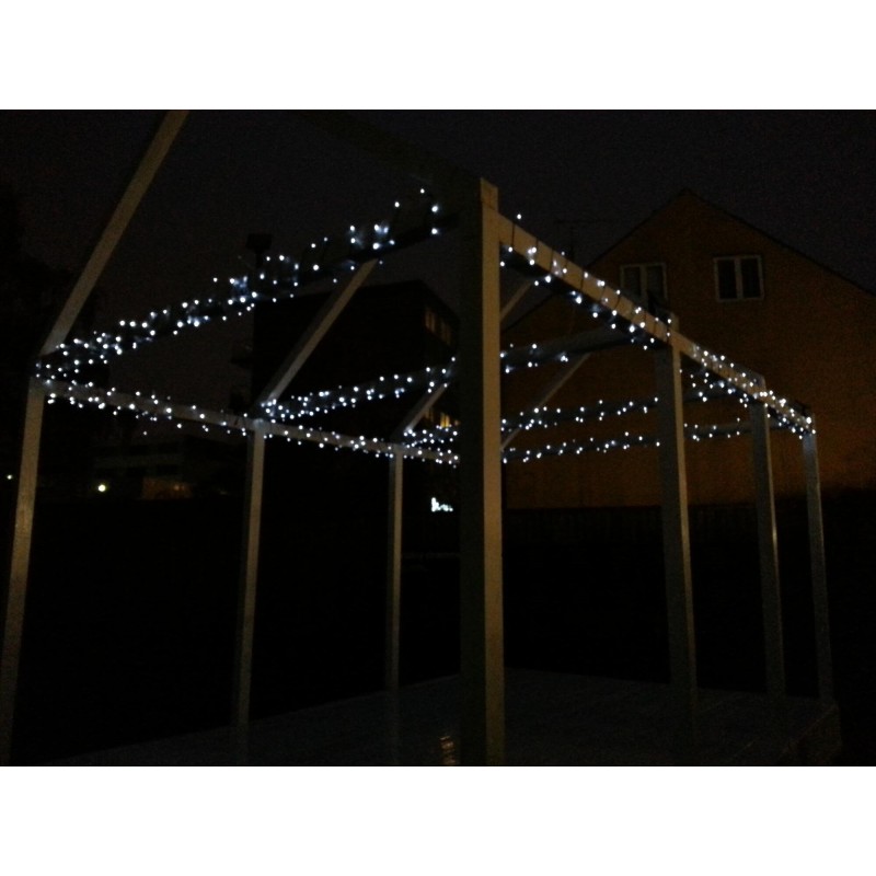 Solcelle lyskæde 100led hvid