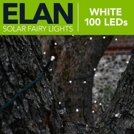 Solcelle lyskæde 100led hvid
