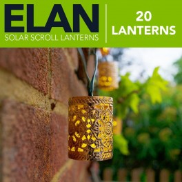 ELANSolcelleKobberlanterneriCylinderform20LEDVarmHvid-20