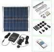 15W solcellespringvand med batteri og lys