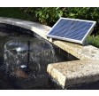 15W solcellespringvand med batteri og lys