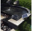 15W solcellespringvand med batteri og lys
