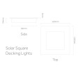 kvadratiske solcellelamper - Decking Lights