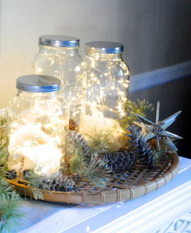 Lyskæde i glas